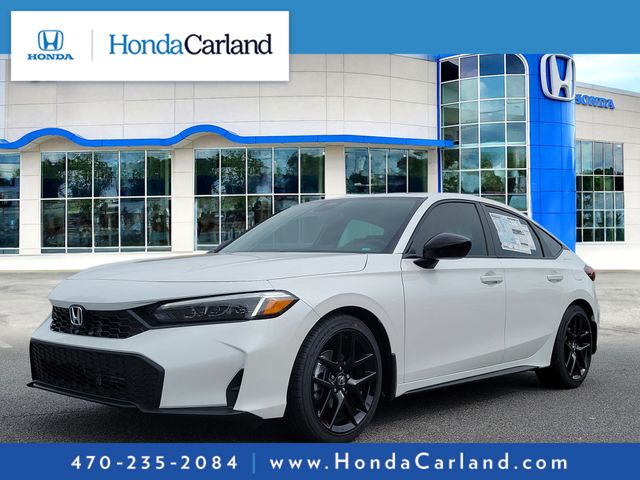 Platinum White 2026 Honda Civic Hatchback Hatchback Front-Wheel Drive Continuously Variable Transmission