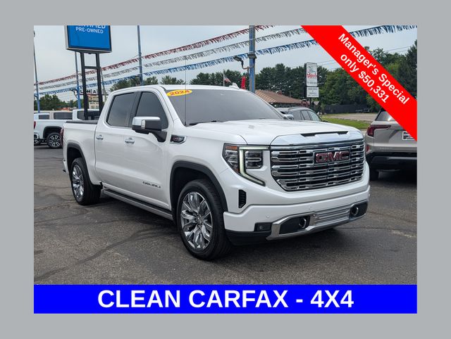 White Frost Tricoat 2024 GMC Sierra 1500 Pickup Truck Four-Wheel Drive Automatic