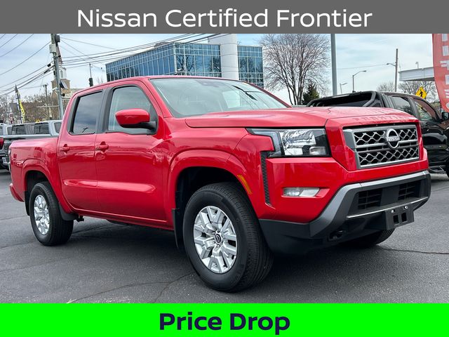 Red Alert 2023 Nissan Frontier Pickup Truck Four-Wheel Drive 9-Speed Automatic