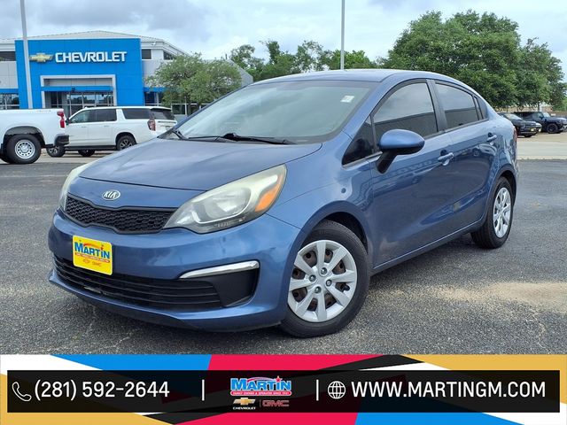 Urban Blue Pearl Metallic 2016 Kia Rio LX Sedan Front-Wheel Drive 6-Speed Automatic