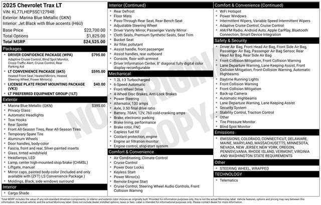 2025 Chevrolet Trax LT photo