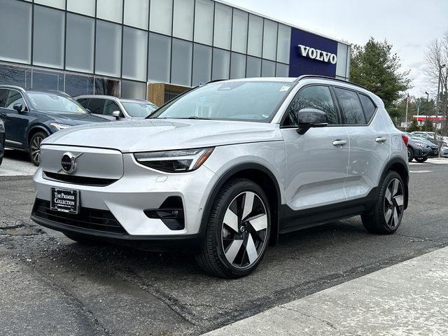 Silver Dawn Metallic 2023 Volvo XC40 Recharge Twin Ultimate eAWD SUV / Crossover All-Wheel Drive 1-Speed Automatic