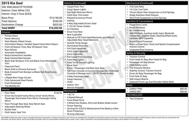 used 2015 Kia Soul car, priced at $7,374