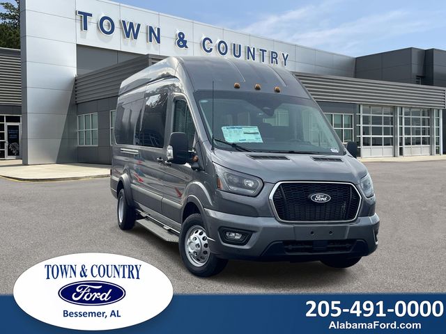 Carbonized Gray Metallic 2026 Ford Transit Passenger 350 HD XLT High Roof Extended LB DRW RWD Van Rear-Wheel Drive