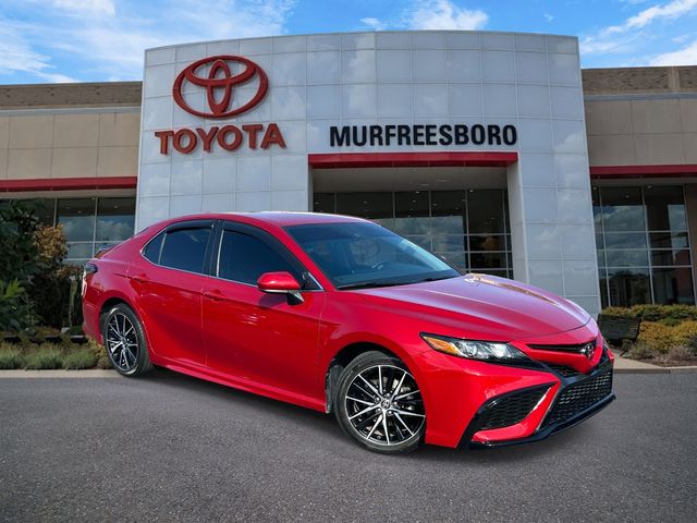 Red 2021 Toyota Camry SE FWD Sedan Front-Wheel Drive 8-Speed Automatic