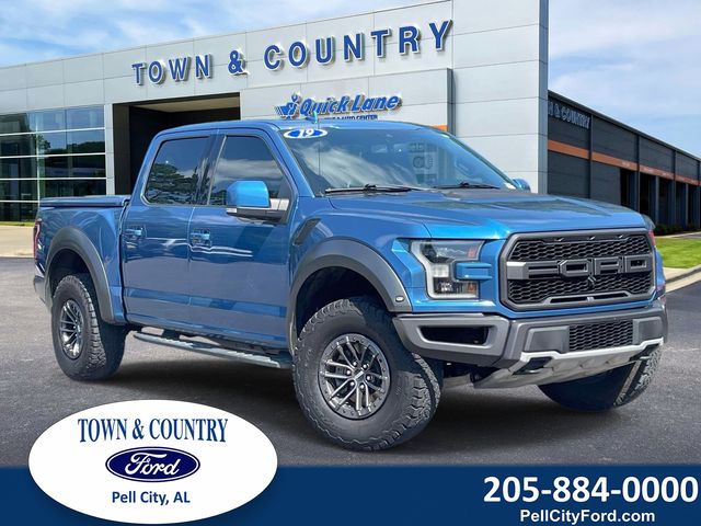 Ford Performance Blue Metallic 2019 Ford F-150 Raptor SuperCrew 4WD Pickup Truck Four-Wheel Drive Automatic