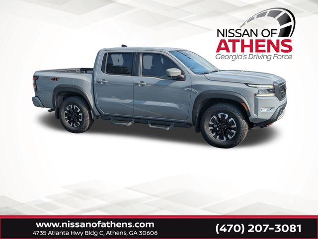 Boulder Gray 2023 Nissan Frontier PRO-4X Crew Cab 4WD Pickup Truck Four-Wheel Drive 9-Speed Automatic