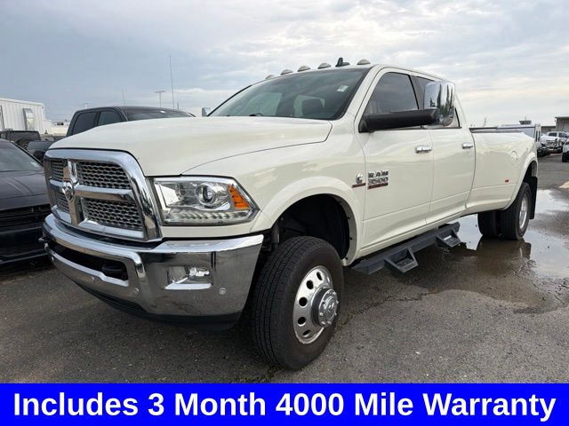 Pearl White 2018 RAM 3500 Pickup Truck Four-Wheel Drive 6-Speed Automatic