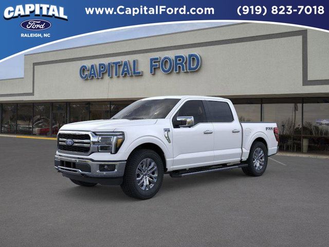 Star White Metallic Tri-Coat 2025 Ford F-150 Lariat SuperCrew 4WD Pickup Truck Four-Wheel Drive Automatic