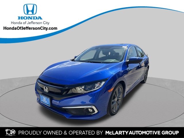 Aegean Blue Metallic 2019 Honda Civic Sedan Front-Wheel Drive Continuously Variable Transmission