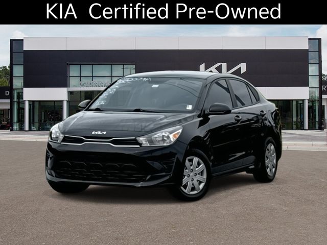 Aurora Black 2022 Kia Rio S FWD Sedan Front-Wheel Drive Continuously Variable Transmission