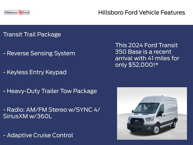 2024 Avalanche Gray Metallic Ford Transit Cargo Van Base AWD Van