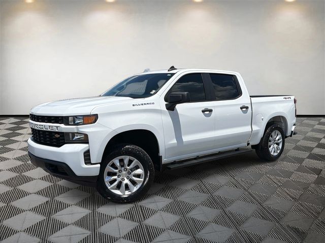 Summit White 2020 Chevrolet Silverado 1500 Custom Crew Cab 4WD Pickup Truck Four-Wheel Drive 6-Speed Automatic Overdrive