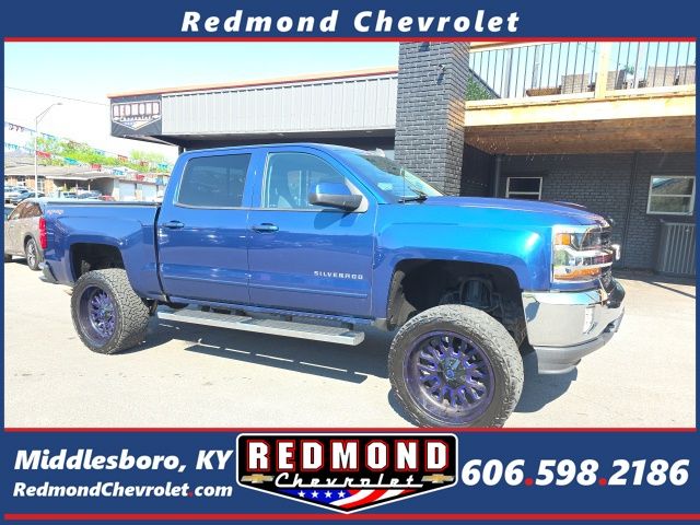 Deep Ocean Blue Metallic 2017 Chevrolet Silverado 1500 LT Crew Cab 4WD Pickup Truck Four-Wheel Drive 6-Speed Automatic Overdrive