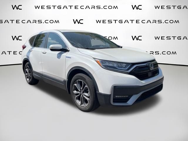Platinum White Pearl 2021 Honda CR-V Hybrid EX-L AWD SUV / Crossover All-Wheel Drive Continuously Variable Transmission