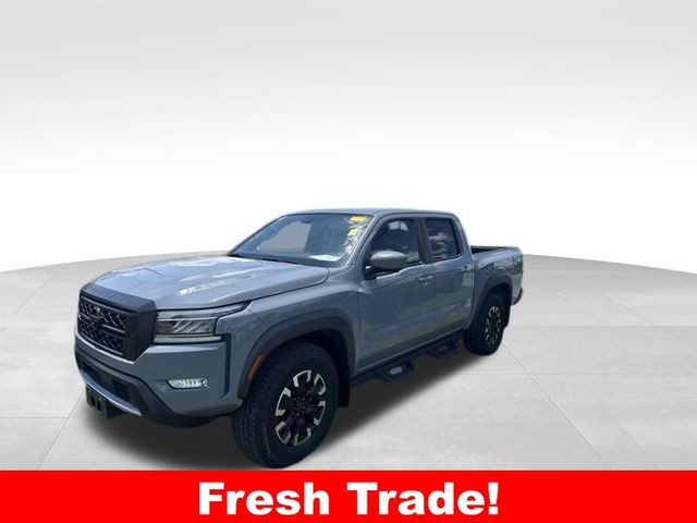 Boulder Gray Pearl 2023 Nissan Frontier PRO-4X Crew Cab 4WD Pickup Truck Four-Wheel Drive 9-Speed Automatic