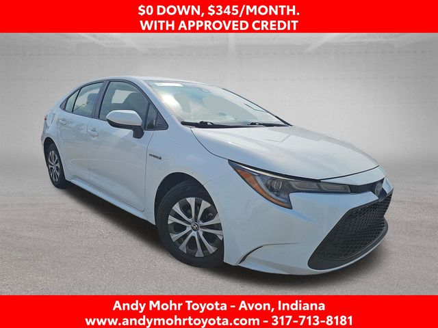Super White 2021 Toyota Corolla Hybrid Sedan Front-Wheel Drive Continuously Variable Transmission