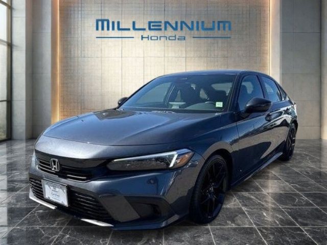 Meteorite Gray Metallic 2024 Honda Civic Sport FWD Sedan Front-Wheel Drive Continuously Variable Transmission