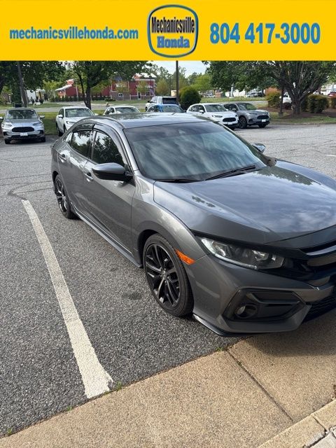 Gray 2020 Honda Civic Hatchback Sport FWD Hatchback Front-Wheel Drive Continuously Variable Transmission
