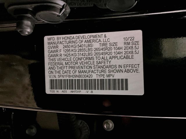 2022 Honda Passport Elite Black at Honda North