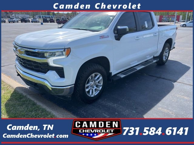 Summit White 2025 Chevrolet Silverado 1500 LT Crew Cab 4WD Pickup Truck Four-Wheel Drive Automatic