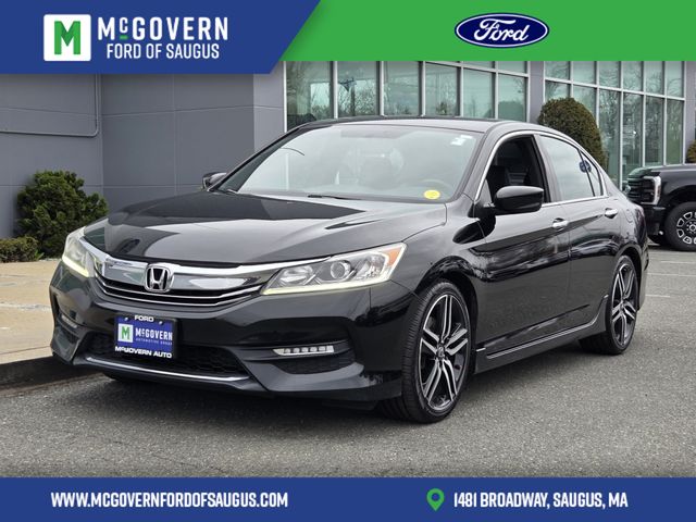 Crystal Black Pearl 2017 Honda Accord Sport FWD Sedan Front-Wheel Drive Continuously Variable Transmission