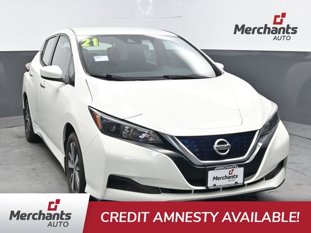 Glacier White 2021 Nissan LEAF Hatchback Front-Wheel Drive Automatic