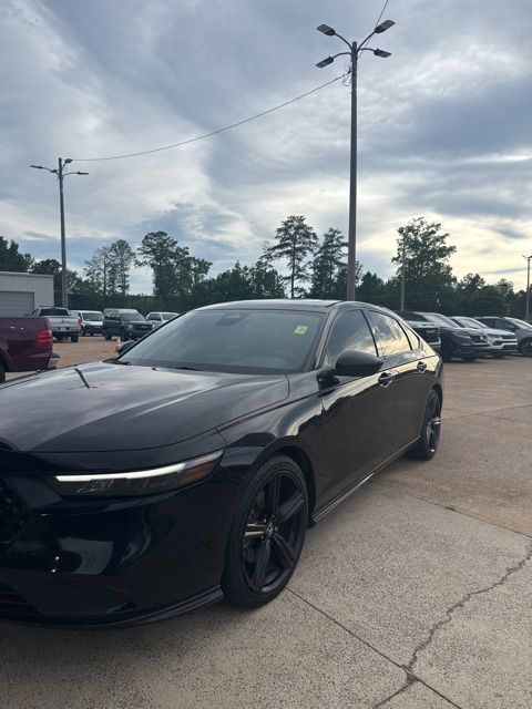 Black 2024 Honda Accord Hybrid Sport-L FWD Sedan Front-Wheel Drive Continuously Variable Transmission