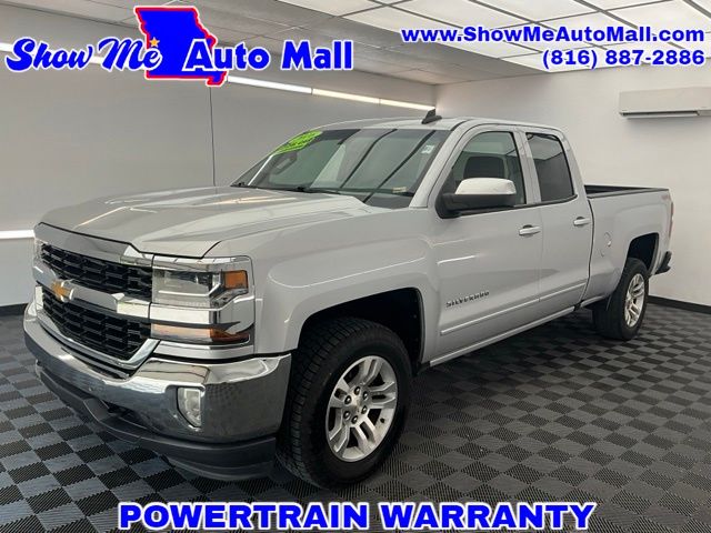 Silver Ice Metallic 2016 Chevrolet Silverado 1500 LT Double Cab 4WD Pickup Truck Four-Wheel Drive 6-Speed Automatic Overdrive