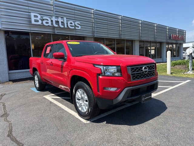 Red Alert 2023 Nissan Frontier SV Crew Cab 4WD Pickup Truck Four-Wheel Drive 9-Speed Automatic