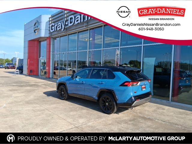 Cavalry Blue/Midnight Black Metallic 2022 Toyota RAV4 Hybrid SUV / Crossover All-Wheel Drive Continuously Variable Transmission