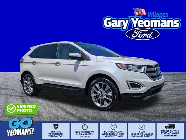 White Platinum Clearcoat Metallic 2017 Ford Edge SUV / Crossover Front-Wheel Drive 6-Speed Automatic