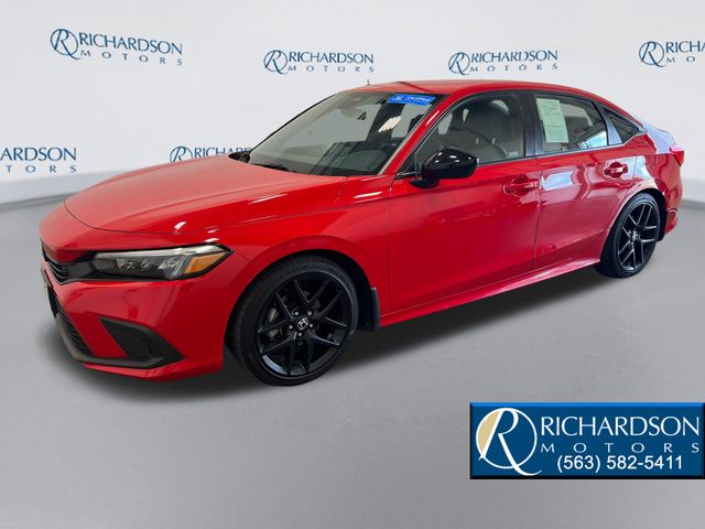 Red 2024 Honda Civic Sport FWD Sedan Front-Wheel Drive Continuously Variable Transmission