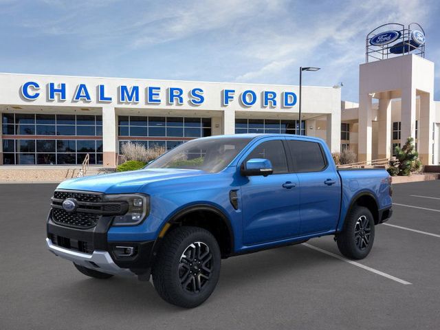 Blue Metallic 2025 Ford Ranger Lariat SuperCrew 4WD Pickup Truck Four-Wheel Drive Automatic
