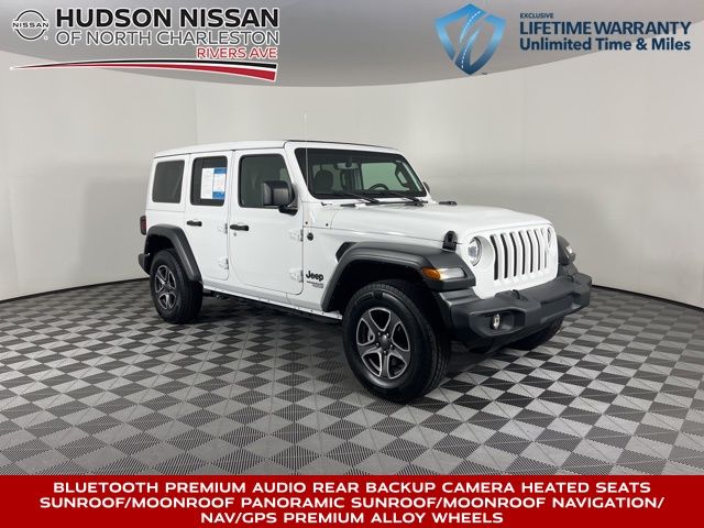 2021 Bright White Clearcoat Jeep Wrangler Unlimited Sport S SUV