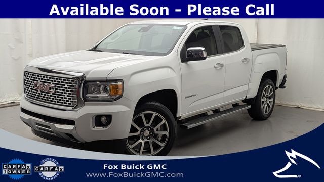 Summit White 2018 GMC Canyon Denali Crew Cab 4WD Pickup Truck Four-Wheel Drive 8-Speed Automatic