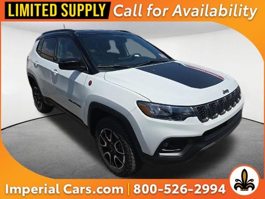 Bright White Clearcoat 2025 Jeep Compass Trailhawk 4WD SUV / Crossover Four-Wheel Drive 8-Speed Automatic