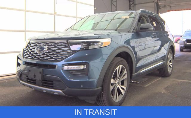 Blue Metallic 2020 Ford Explorer Platinum AWD SUV / Crossover All-Wheel Drive Automatic
