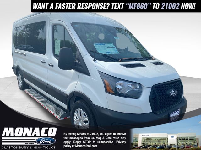 Oxford White 2026 Ford Transit Passenger 350 XL Medium Roof LB RWD Van Rear-Wheel Drive
