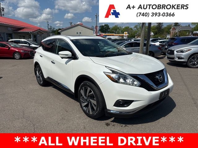 Pearl White 2016 Nissan Murano Platinum AWD SUV / Crossover All-Wheel Drive Continuously Variable Transmission
