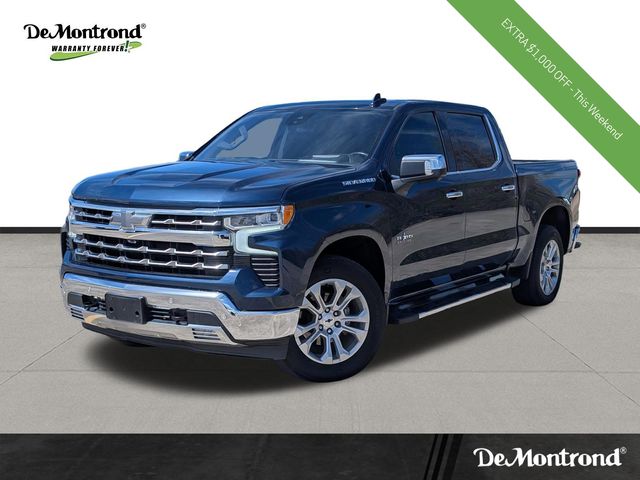 Northsky Blue Metallic 2022 Chevrolet Silverado 1500 LTZ Crew Cab RWD Pickup Truck 4X2 Automatic