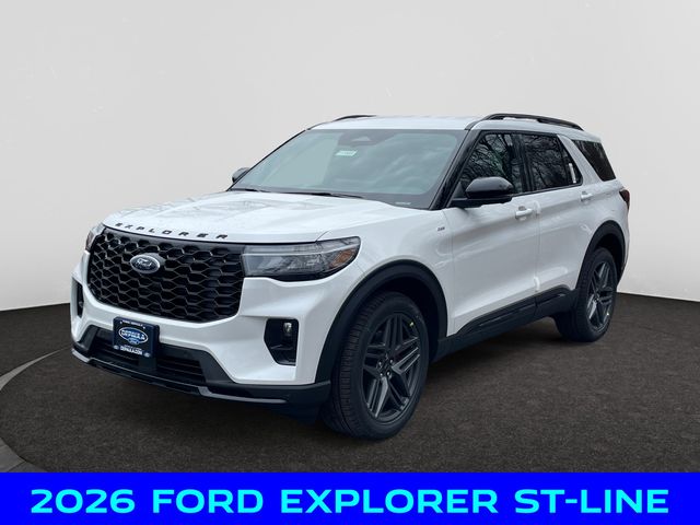 White Metallic 2026 Ford Explorer SUV / Crossover All-Wheel Drive Automatic