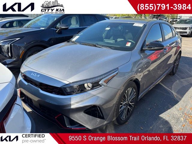 Steel Gray 2023 Kia Forte GT-Line FWD Sedan Front-Wheel Drive Continuously Variable Transmission