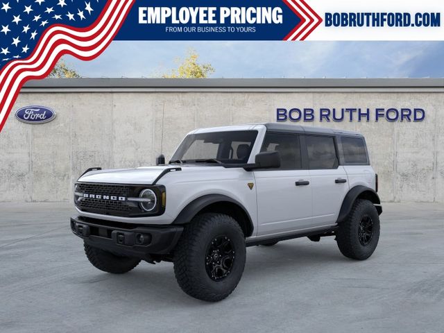 2026 Ford Bronco Badlands White at Bob Ruth Ford