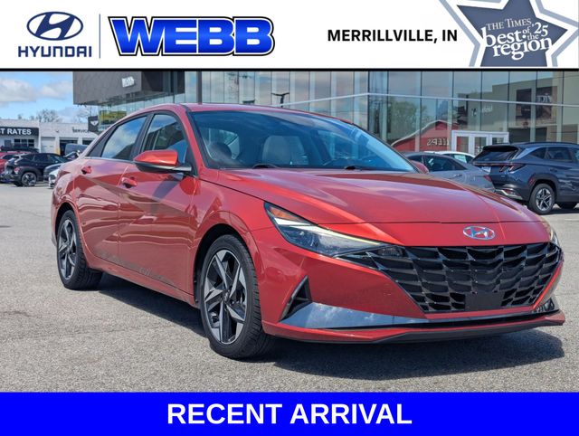 Lava Orange 2022 Hyundai Elantra Limited FWD Sedan Front-Wheel Drive Continuously Variable Transmission