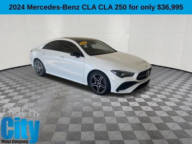 Polar White 2024 Mercedes-Benz CLA 250 4MATIC Coupe All-Wheel Drive 8-Speed Dual Clutch