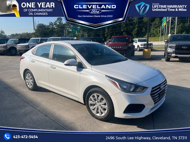Frost White Pearl 2021 Hyundai Accent Sedan Front-Wheel Drive Continuously Variable Transmission