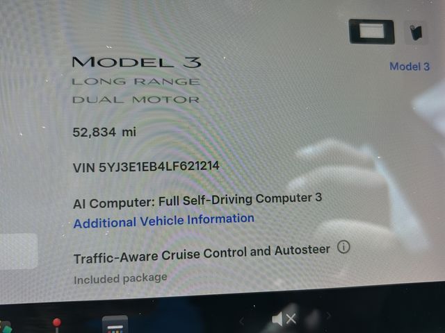Used 2020 Tesla Model 3 Sedan