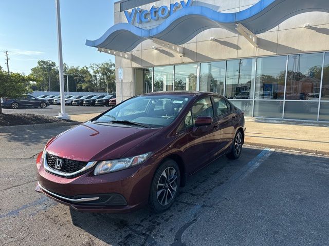 Red (Crimson Pearl) 2015 Honda Civic EX Sedan Front-Wheel Drive Continuously Variable Transmission