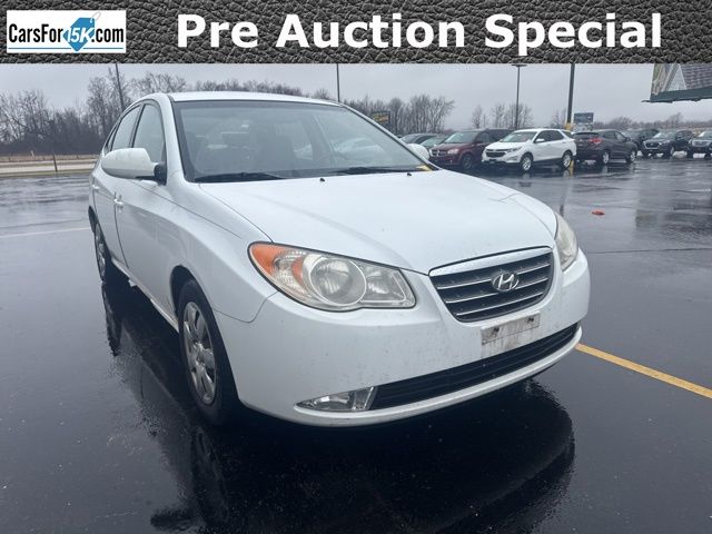 White 2007 Hyundai Elantra GLS FWD Sedan Front-Wheel Drive 5-Speed Manual